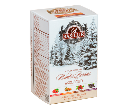 Zestaw Basilur Winter Berries – aromatyczna herbata czarna z owocami zimowymi.