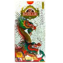 Opakowanie herbaty Basilur Dragon Diamond czarna herbata cejlonska w dekoracyjnym kartonie z motywem smoka