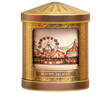 Puszka Basilur Festive Delight w kształcie karuzeli, herbata świąteczna.