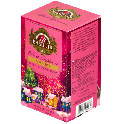 Basilur Winter Spice 20 x 1,8 g, opakowanie z widocznym składem produktu