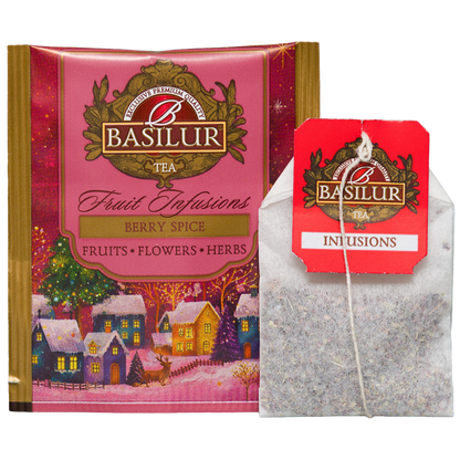 Basilur Berry Spice, owocowa saszetka i pojedyncza koperta w zestawie Fruit Infusions vol. II