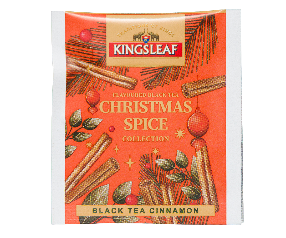 Koperta herbaty kingsleaf black tea cinnamon