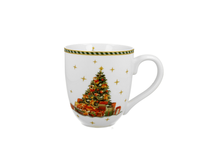 Elegancki kubek XXL Christmas Tree 1000 ml ozdobiony choinką.