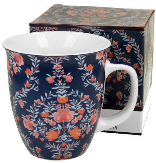 Zestaw kubek porcelanowy Manu Blue 650 ml z pudełkiem prezentowym – doskonały pomysł na upominek.