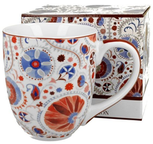 Duży kubek porcelanowy Naresh Red 1000 ml z ozdobnym pudełkiem prezentowym.