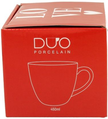 Czerwone pudełko prezentowe od kubka porcelanowego Balony 2 – 460 ml.