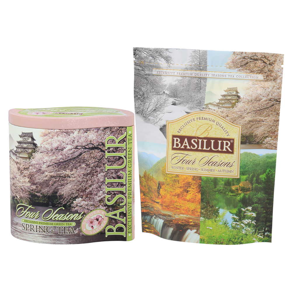 Zestaw herbat Basilur Four Seasons z puszką Spring Tea – edycja premium.